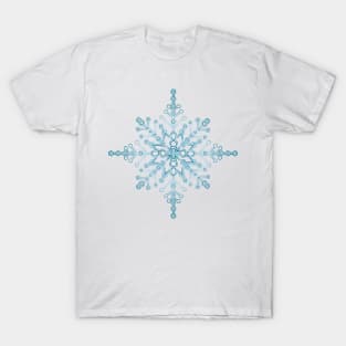 a blue snow crystal T-Shirt